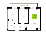2-х комнатная квартира